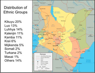 map of kenya