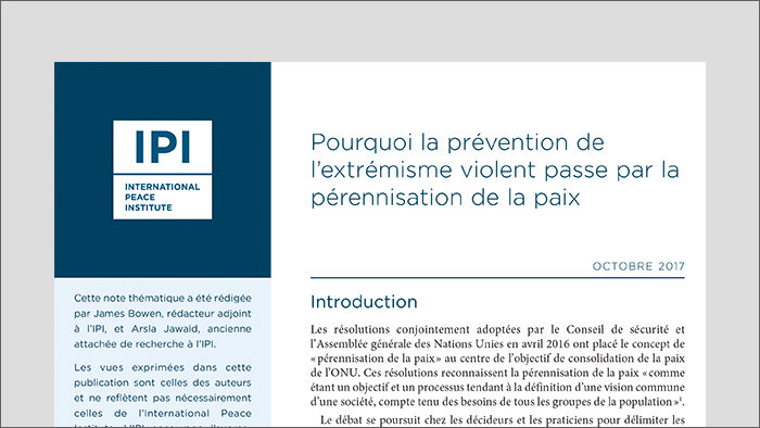 Ipi Francophone International Peace Institute